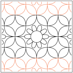 Floral Orange Peel - Pantograph