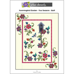 Hummingbird Garden Quilt - Applique  Pattern - Cover