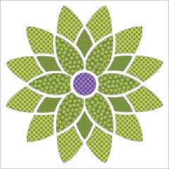 Mandala - Green - Applique