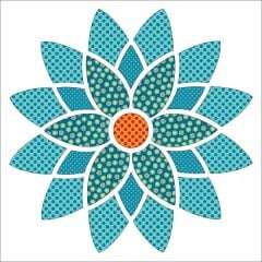 Mandala - Turquoise - Applique