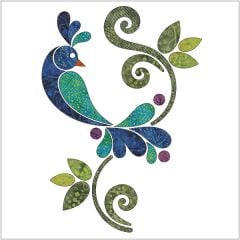 Peacock - Batik - Applique Set