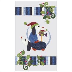 Santa Babies with Garland - Applique Quilt - Batik