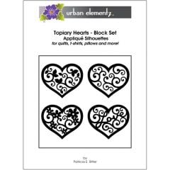 Topiary Hearts - Block Set - Silhouettes - Applique Add-On Pattern