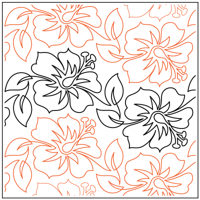 Pink Hibiscus - Pantograph