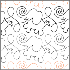 Animal Crackers - Border - Elephants - Pantograph