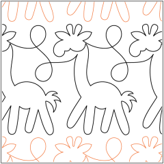 Animal Crackers - Border - Giraffes - Pantograph