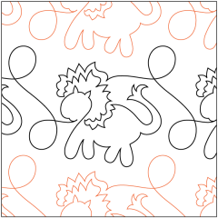 Animal Crackers - Border - Lions - Pantograph