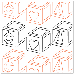 Baby Blocks - Border - Pantograph