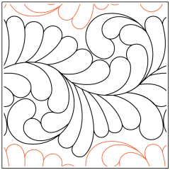 Basic Curled Feather - Pantograph