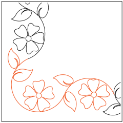 Blossoms N Leaves - Border - Corner