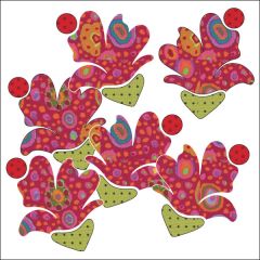 Bohemian Chic - Blossoms - Dotz - Red - Applique