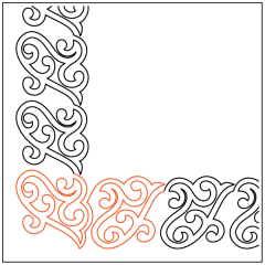 Boil, Toil & Tribal Scroll - Corner