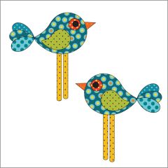 Chick-a-Dee - Blue - Applique
