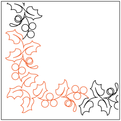 Christmas Holly - Petite - Corner