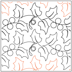 Christmas Holly - Pantograph 