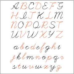 Cursive Alphabet - Upper and Lowercase - Set