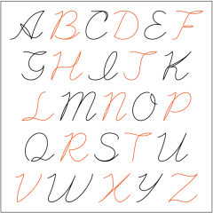 Cursive Alphabet - Uppercase - Set 