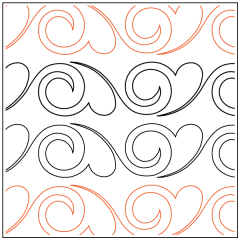 Darlene's Feather & Swirl #1 - Pantograph