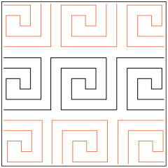 Darlene's Greek Key - Border - Pantograph
