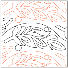 Deco Bird Feather Duet - Pantograph