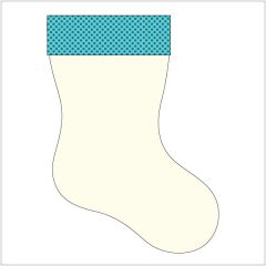 DIY Stocking - Blue Dotz