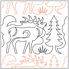 Elk and Pines - Border - Pantograph 