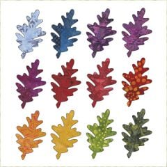 Falling Leaves - Oak - Small - Batik - Applique