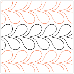 Feather Flower - Sashing - Pantograph