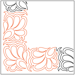 Feather Flower - Border - Corner