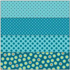 Fat Quarter Bundle - Dots - Aqua