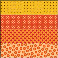 Fat Quarter Bundle - Dots - Orange
