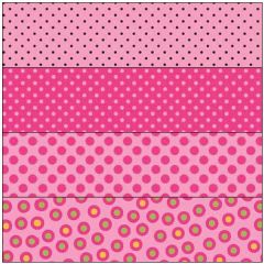 Fat Quarter Bundle - Dots - Pink
