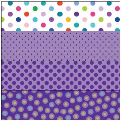 Fat Quarter Bundle - Dots - Purple