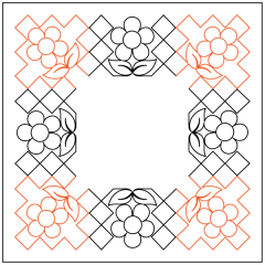 Gingham Posies - Border - Panto/Corner Layout