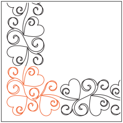 Heart Curls - Border - Corner