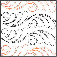 Heart Fern #2 - Border - Pantograph