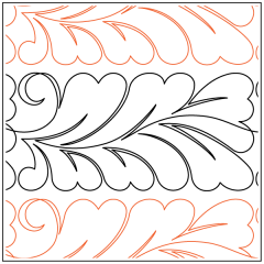 Heart Fern #3 - Border - Pantograph