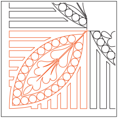 Heart Fern Pearls - Swag N Lines - Border - Corner