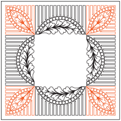 Heart Fern Pearls - Swag N Lines- Border - Panto/Corner Layout