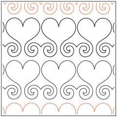 Hearts Abound - Border - Pantograph