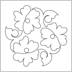 Hibiscus - Block #1 - Stencil