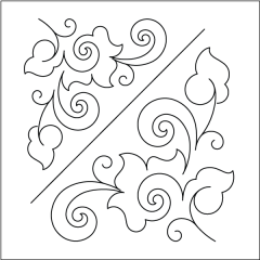 Honeysuckle - Triangle Blocks - Stencil