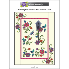 Hummingbird Garden Quilt - Applique  Pattern - Cover