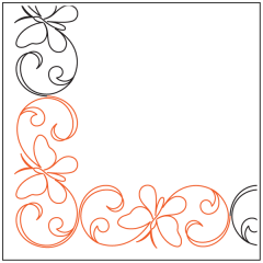 Maureen's Butterfly Beauty - Border - Corner