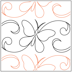 Maureen's Butterfly Beauty - Border - Pantograph 