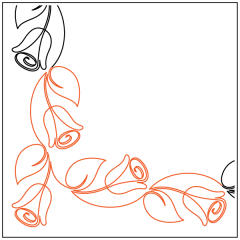 Maureen's Rosebuds - Border - Corner