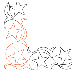 Maureen's Star Dance - Border - Corner