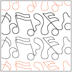 Music Notes - Border - Pantograph