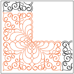 Naomi's Bella Feather - Border - Corner