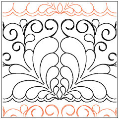 Naomi's Bella Feather - Border - Pantograph 